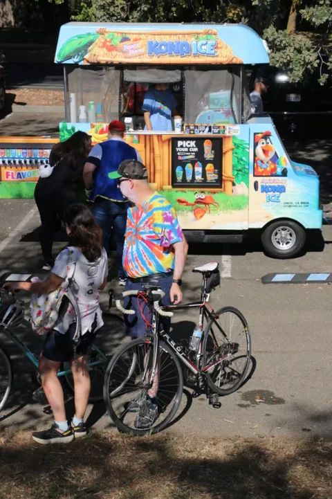 The Kona Ice shaved ice truck at the festival.