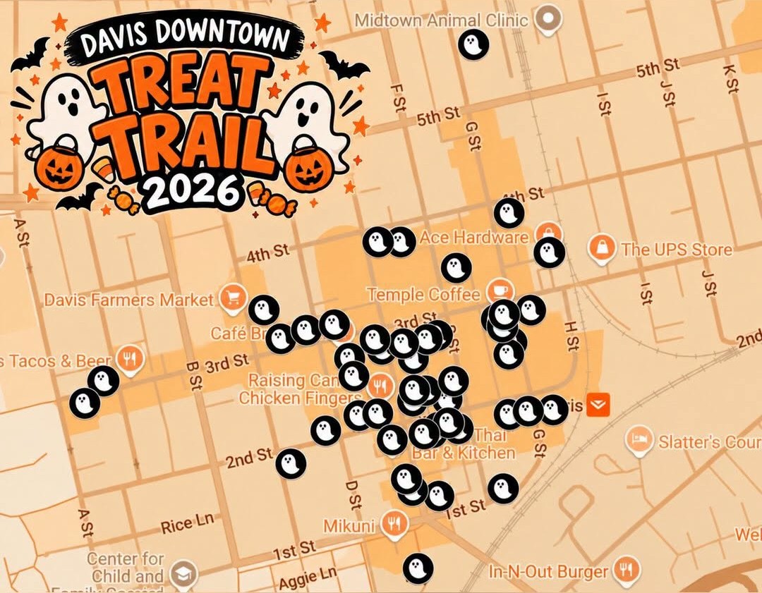 The Downtown Davis Treat Trail map is out!