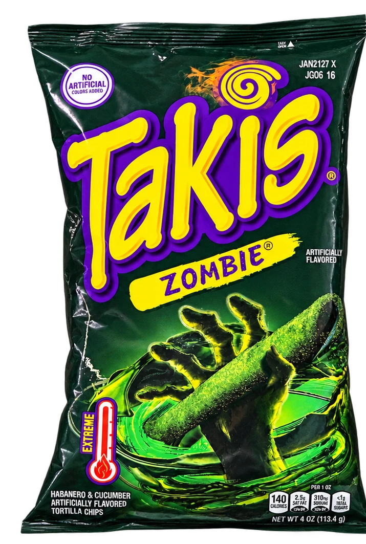 One bag of Zombie Takis, the raffle prize