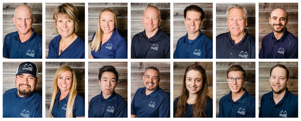 A grid of professional headshots for a local business team.
