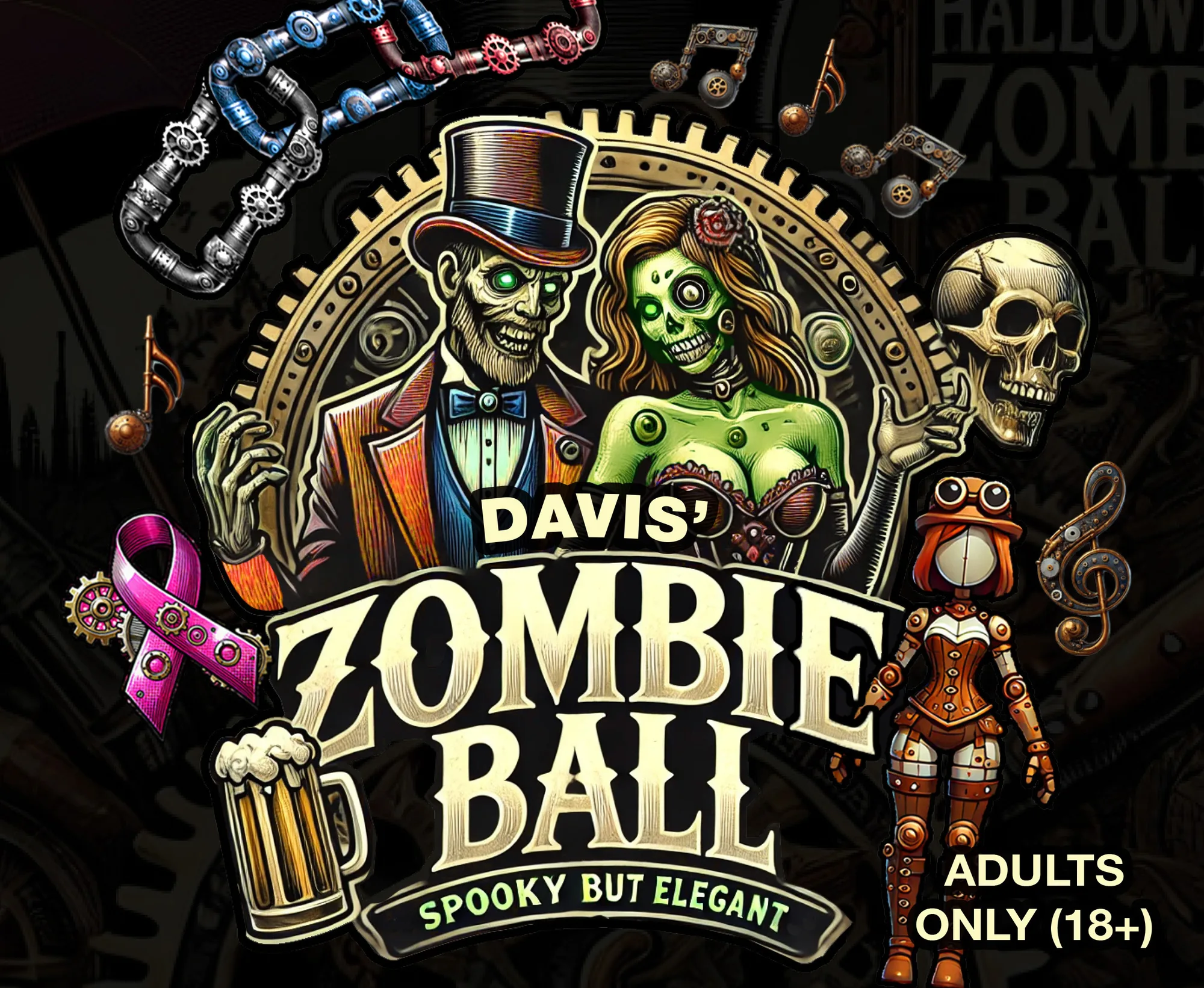 Davis' elegant but spooky Zombie Ball