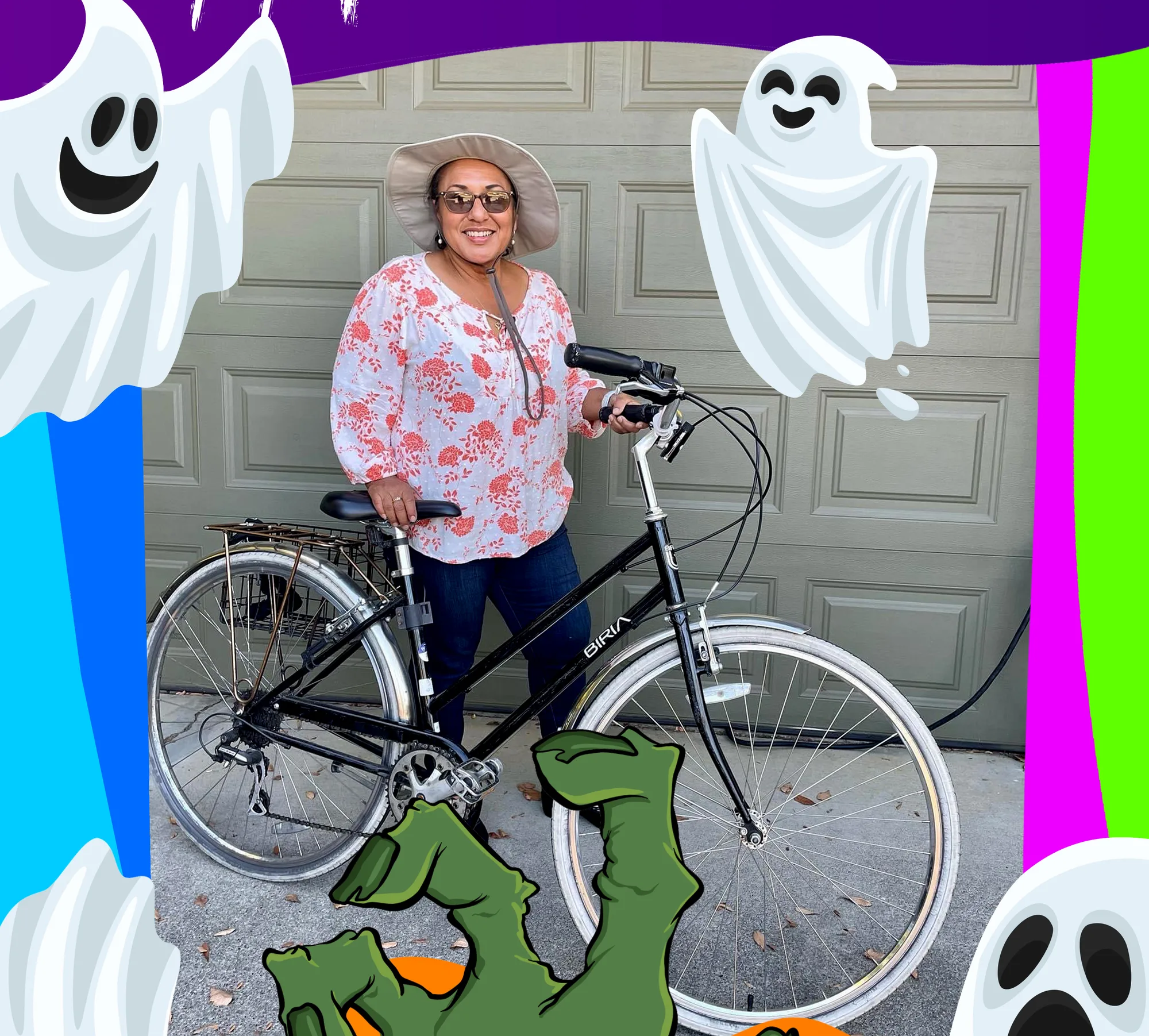 Gloria improves the zombie bike route and supports children with disabilities