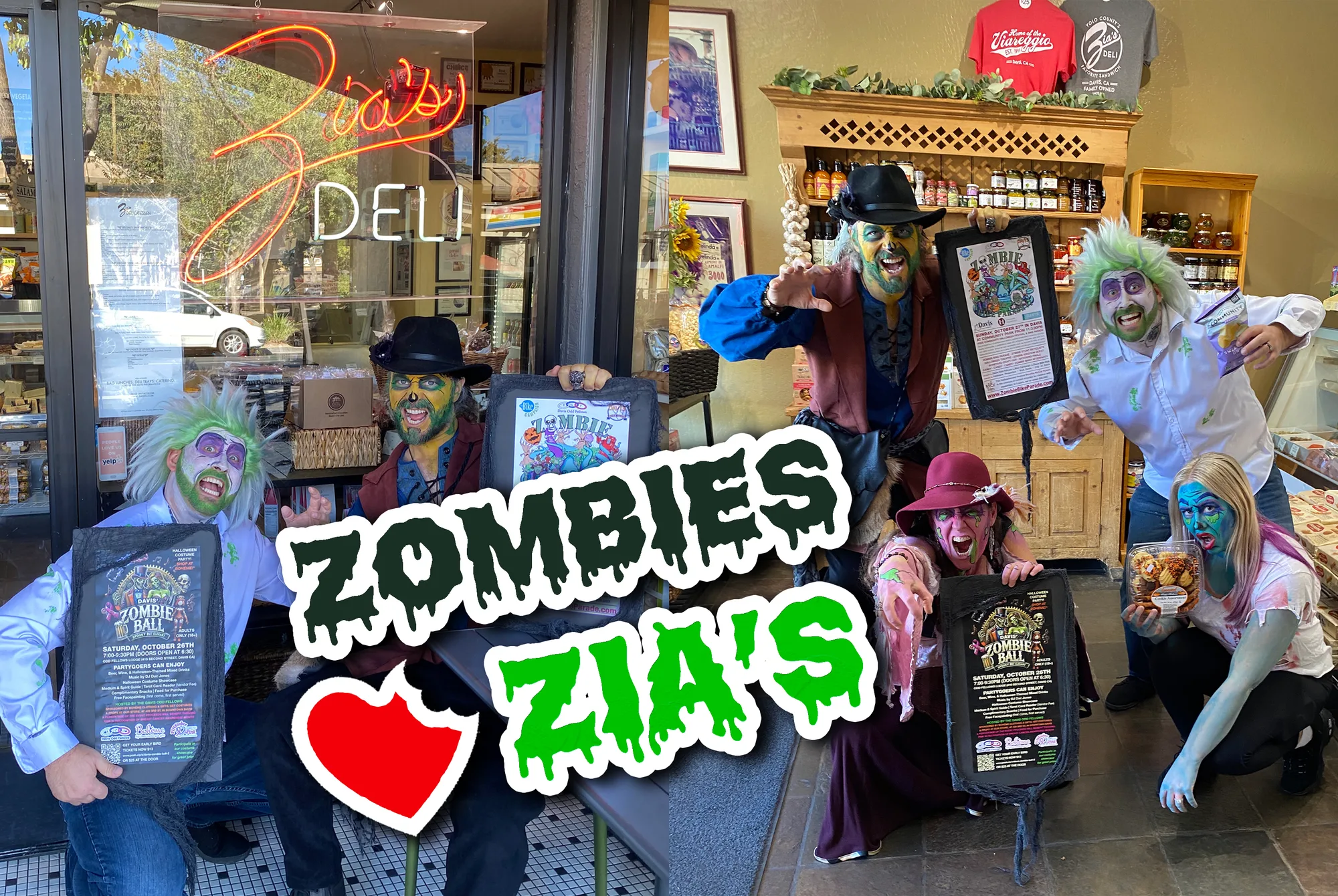Ravenous zombies stumbled through Downtown Davis…