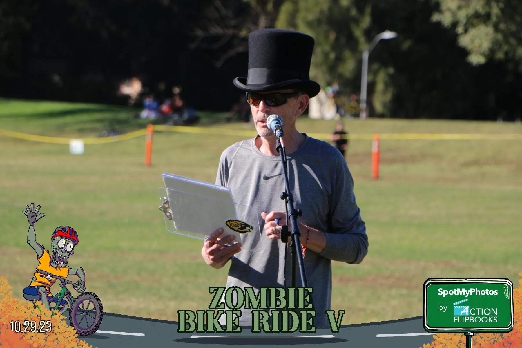 Davis Mascot and Zombie Skydiving Announcer Bob Bowen